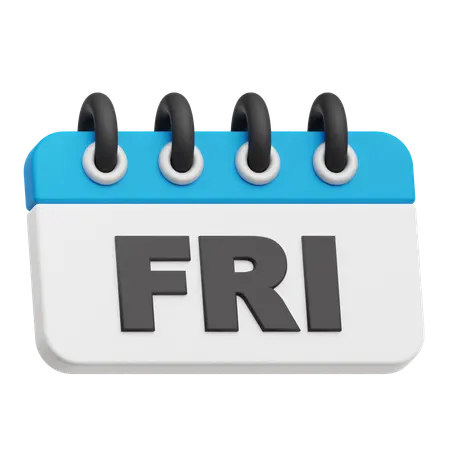 Friday Calendar  3D Icon