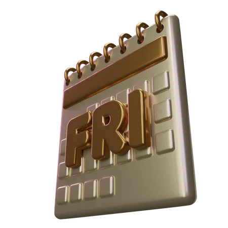 Friday Calendar  3D Icon