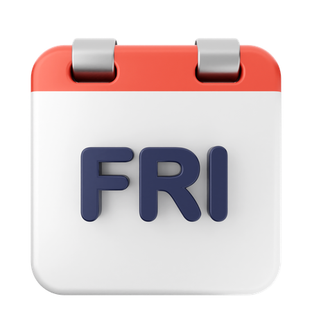 Friday Calendar  3D Icon