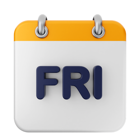 Friday Calendar  3D Icon