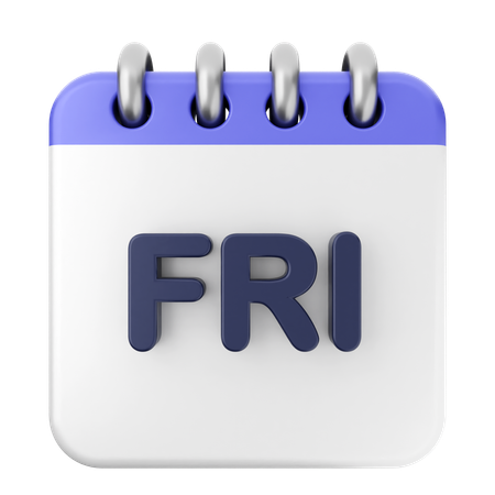 Friday Calendar  3D Icon