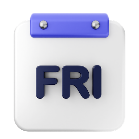 Friday Calendar  3D Icon