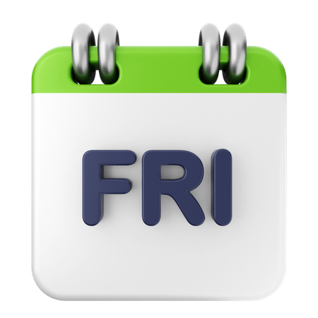 Friday Calendar  3D Icon