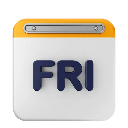 Friday Calendar  3D Icon