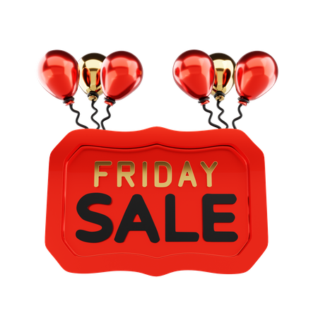 Friday Sale Banner  3D Icon