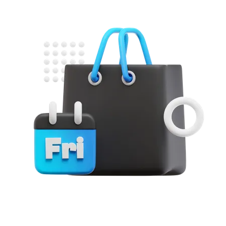 Friday Shopping Bag  3D Icon