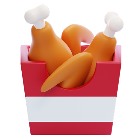 FRIED CHICKEN  3D Icon