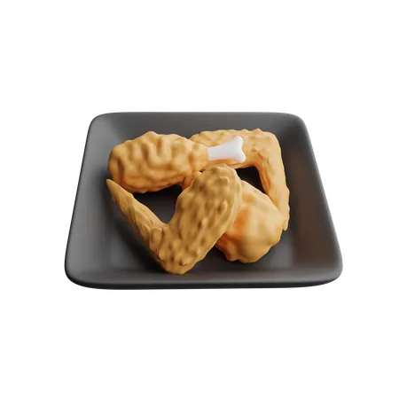 Fried Chicken Download This Item Now 3D Icon