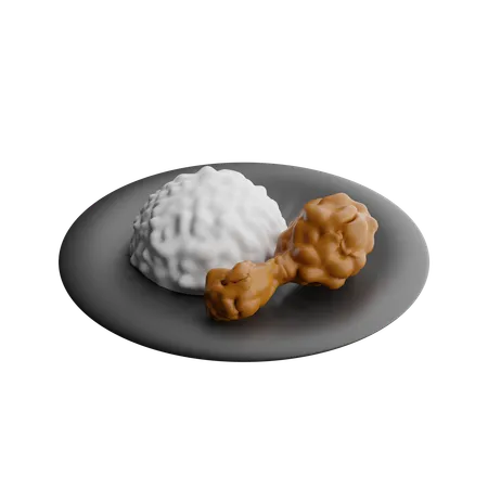 Fried chicken  3D Icon