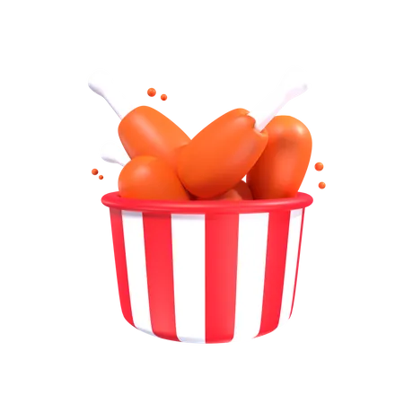 Fried Chicken  3D Icon