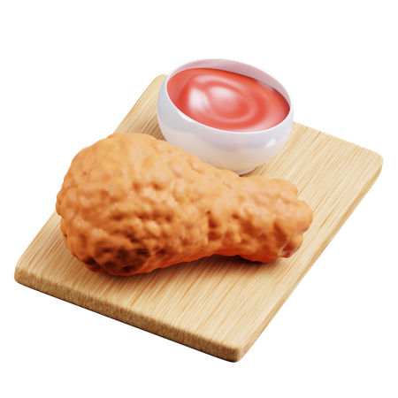 Fried Chicken  3D Icon