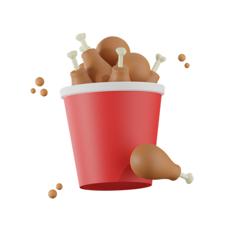 Fried Chicken  3D Icon