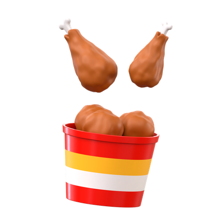 Fried Chicken  3D Icon