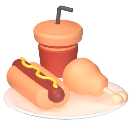 Fried Chicken  3D Icon