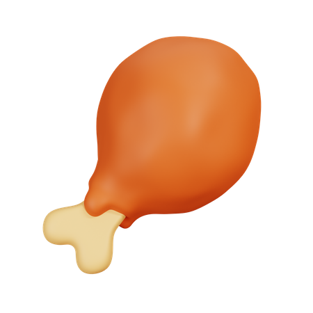 Fried Chicken 3D Illustration