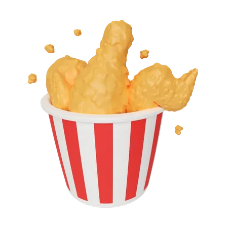 Fried Chicken 3D Icon