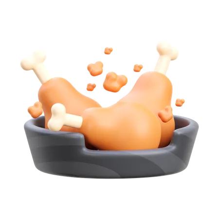 Fried Chicken Bucket  3D Icon