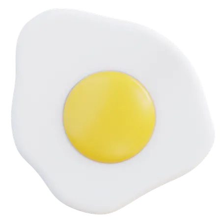 3 D Illustration Fried Egg 3D Icon