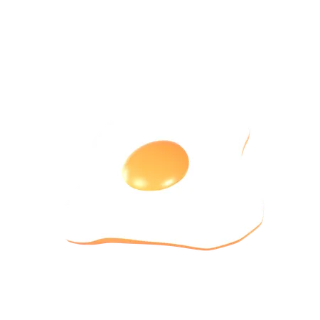 Fried Egg 3 D Illustration Good For Food Design 3D Icon