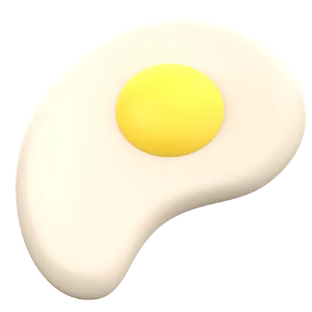 계란 후라이  3D Icon