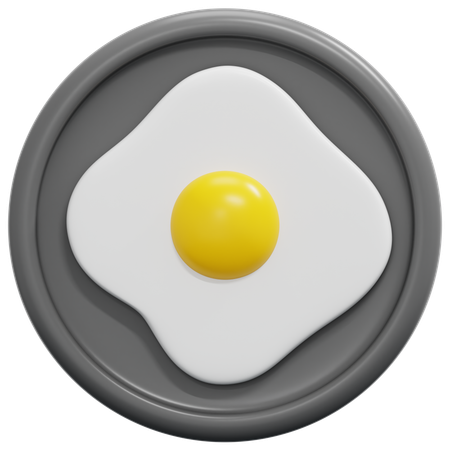 Fried Egg  3D Icon