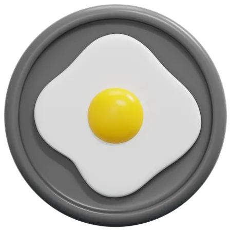 Fried Egg  3D Icon