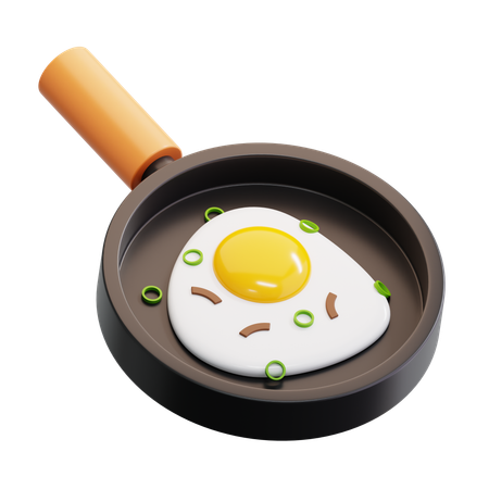 Fried Egg  3D Icon
