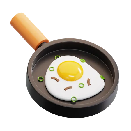 Fried Egg  3D Icon