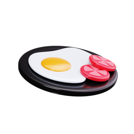 Fried Egg  3D Icon