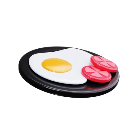 Fried Egg  3D Icon