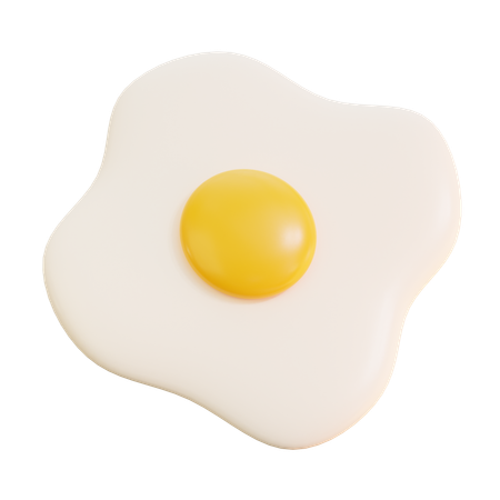 Fried egg  3D Icon