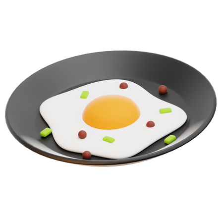 Fried Egg  3D Icon