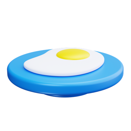 Fried egg  3D Icon