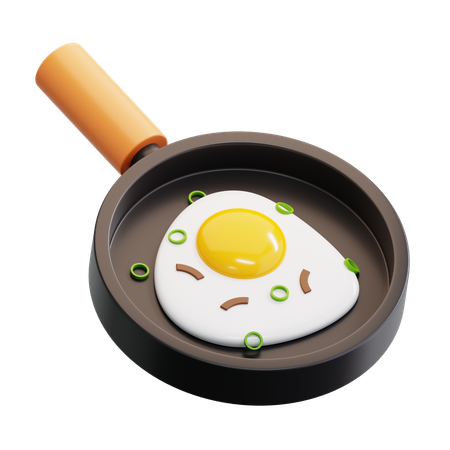 Fried Egg  3D Icon