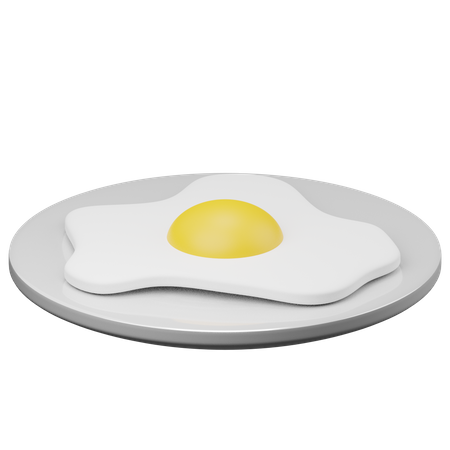 Fried Egg  3D Illustration