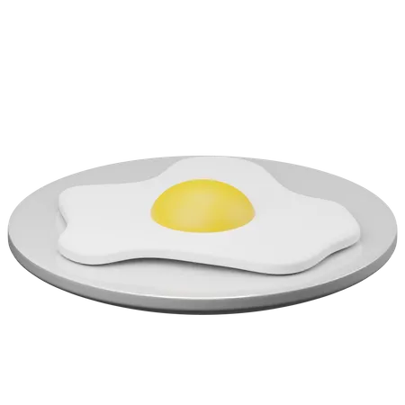 Fried Egg  3D Illustration