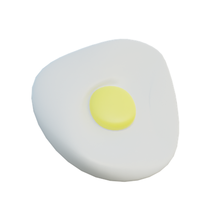 Fried Egg 3D Illustration