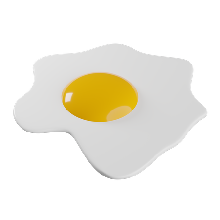 Fried Egg 3D Icon