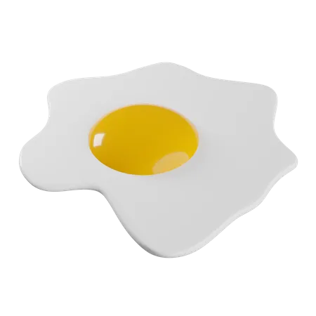 Fried Egg 3D Icon