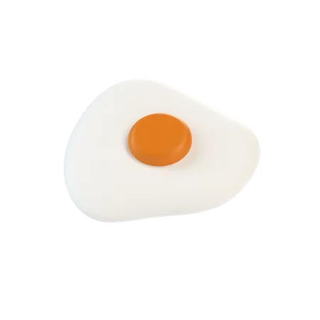 Perfect Fried Egg Icon 3D Icon