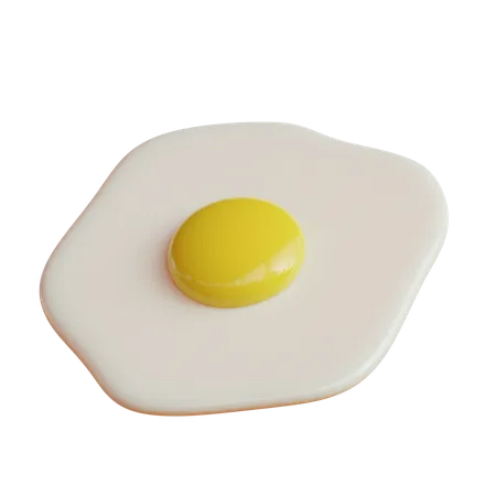 Fried Egg 3 D Illustration 3D Icon
