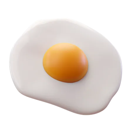 3 D Render Illustration Fried Egg 3D Icon