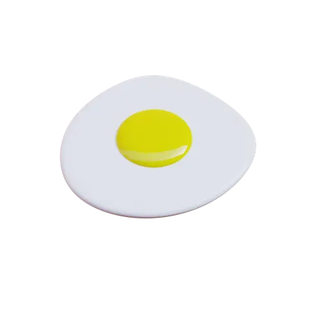 Fried Egg 3 D Icon 3D Icon