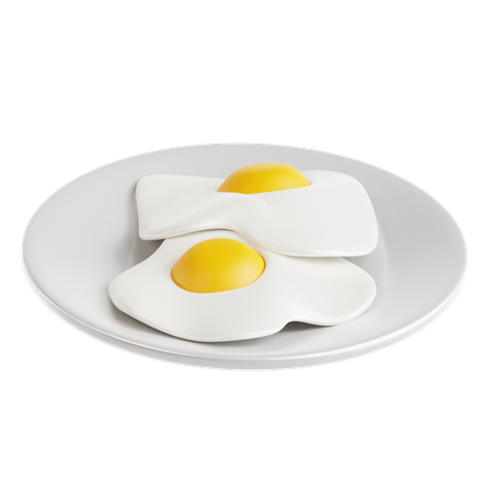 Fried Eggs  3D Icon