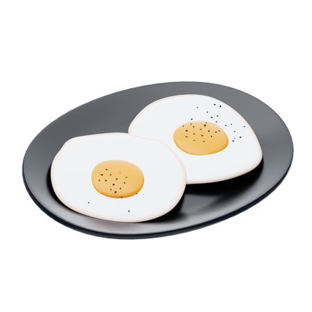 Fried Eggs  3D Icon