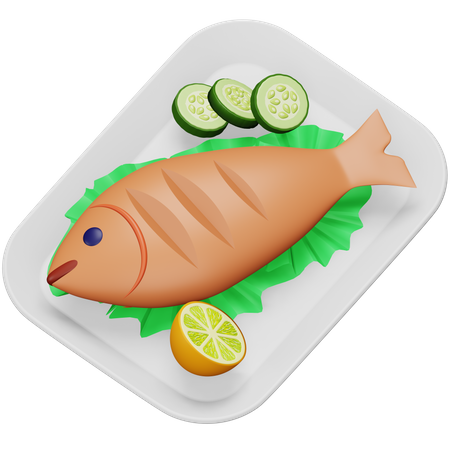 Fried Fish 3D Icon
