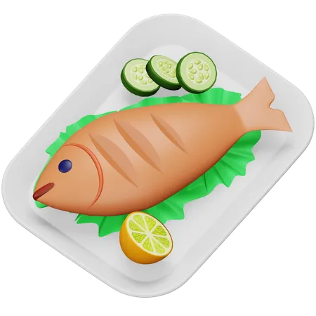Fried Fish 3D Icon