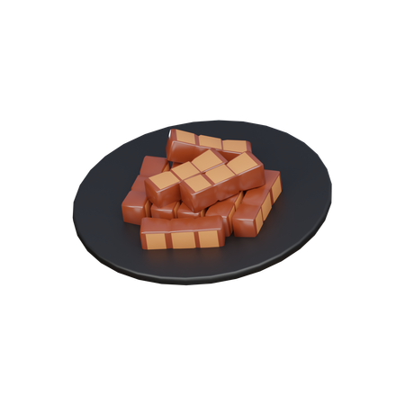 Fried Pork Belly  3D Icon