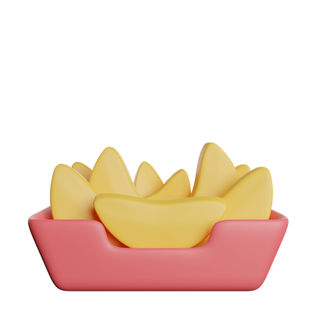 Fried Potato  3D Icon