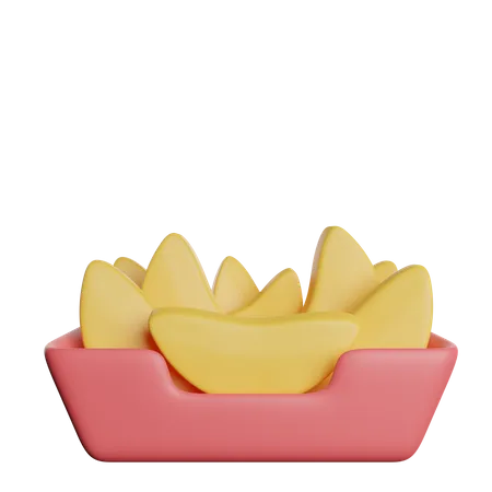 Fried Potato  3D Icon